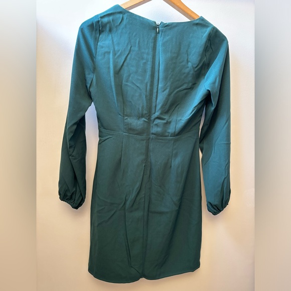 NWT A&F long sleeve strappy halter mini dress, XS, green - Picture 7 of 7